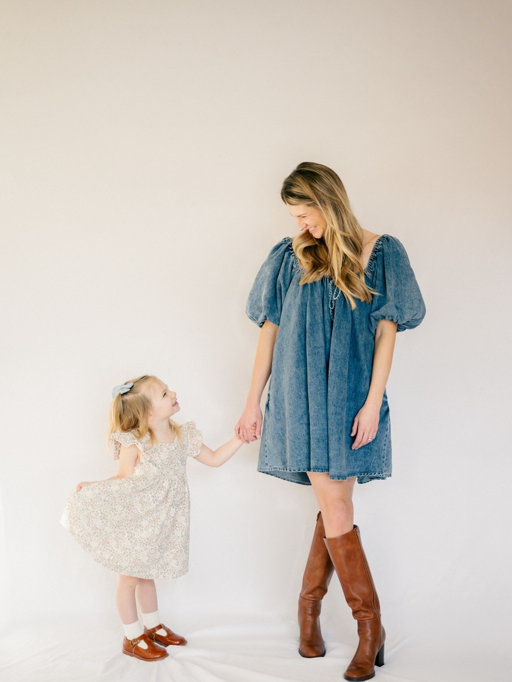 Denim Puff Sleeve Mini Dress Size S | Sofie the Label - Picture 2 of 3